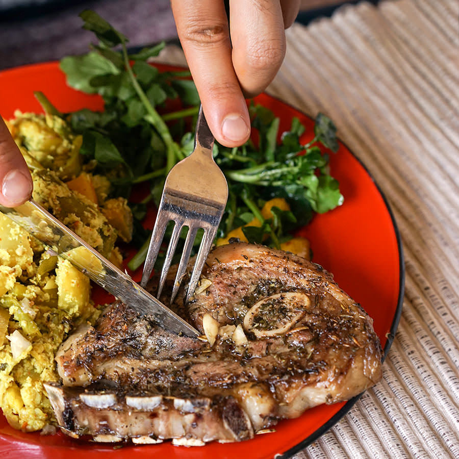 Pan-fried Provencal Lamb