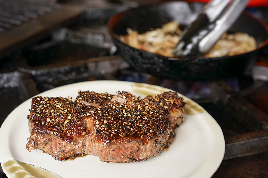 Bison Steak Au Poivre