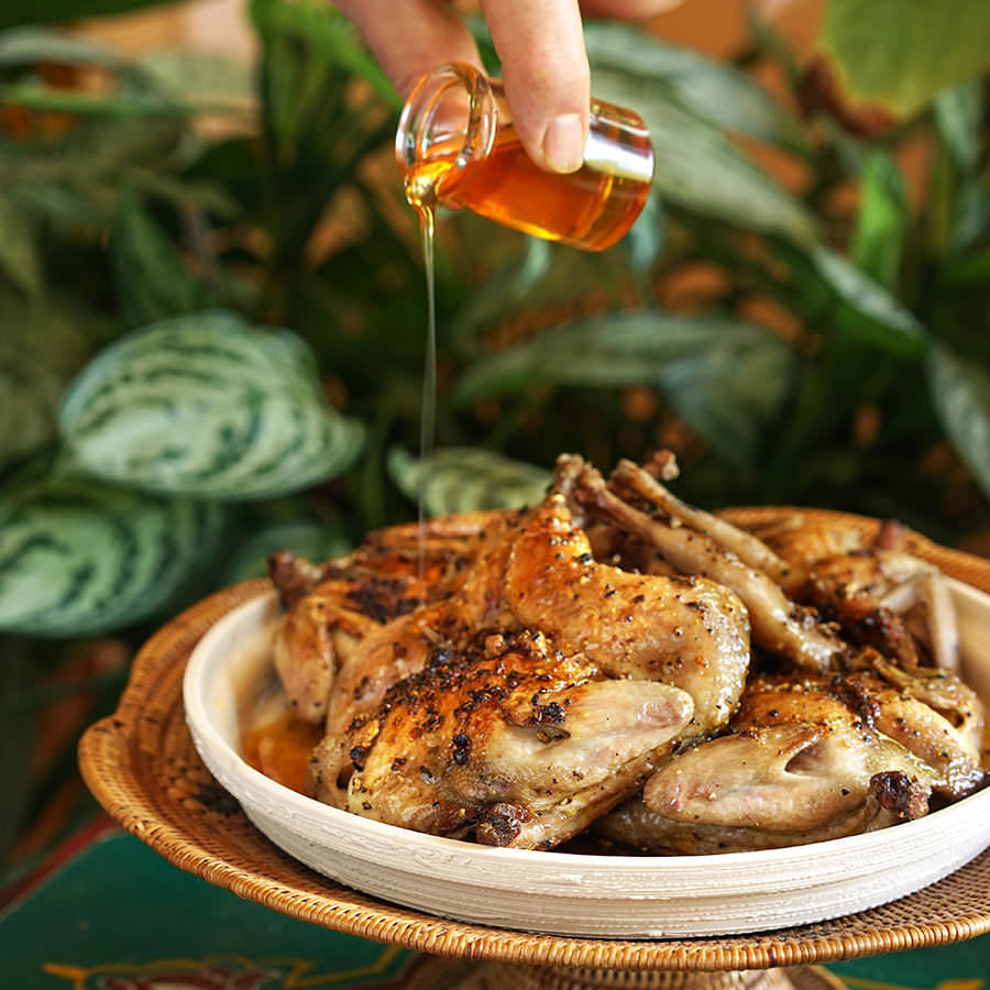 Quail with Honey and Sage