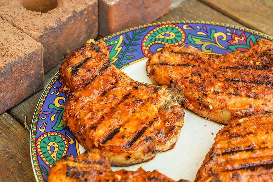 Cajun BBQ pork chops