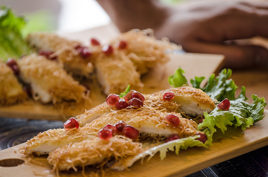 Crispy Kataifi Chicken Schnitzels