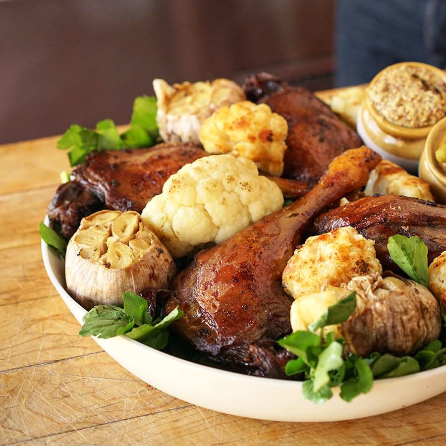 Duck Legs and Cauliflower