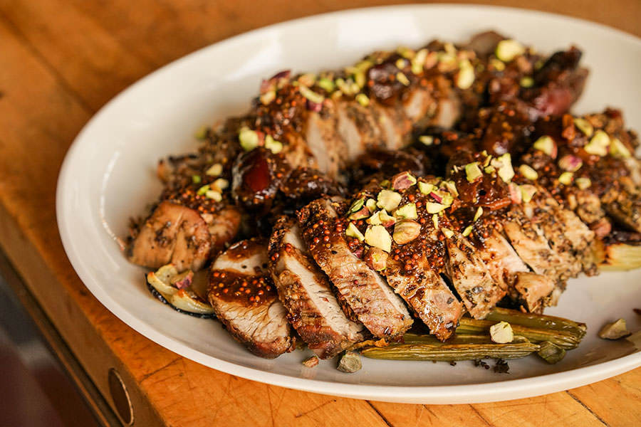 Pork Tenderloin with Dates and Red Wine