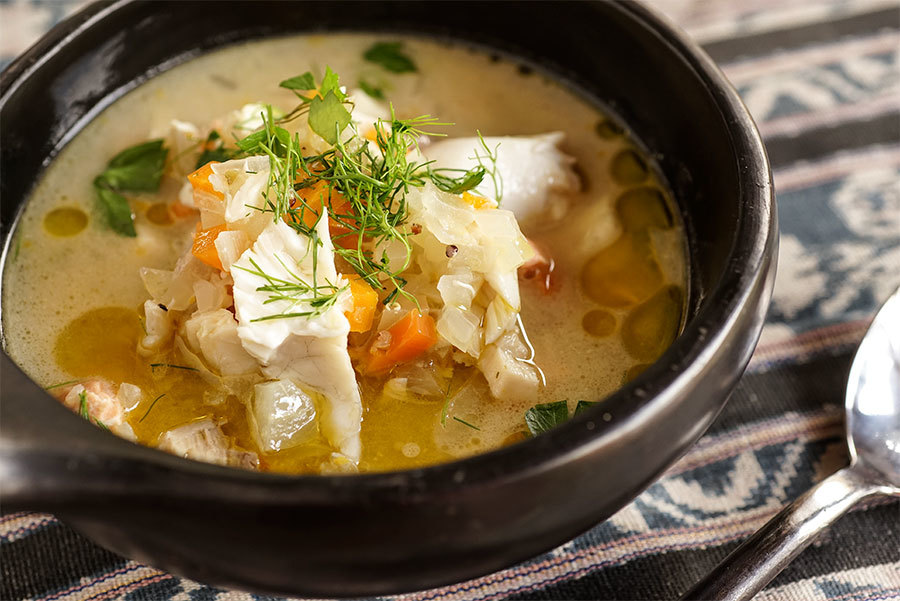 Fish Soup With Tahini