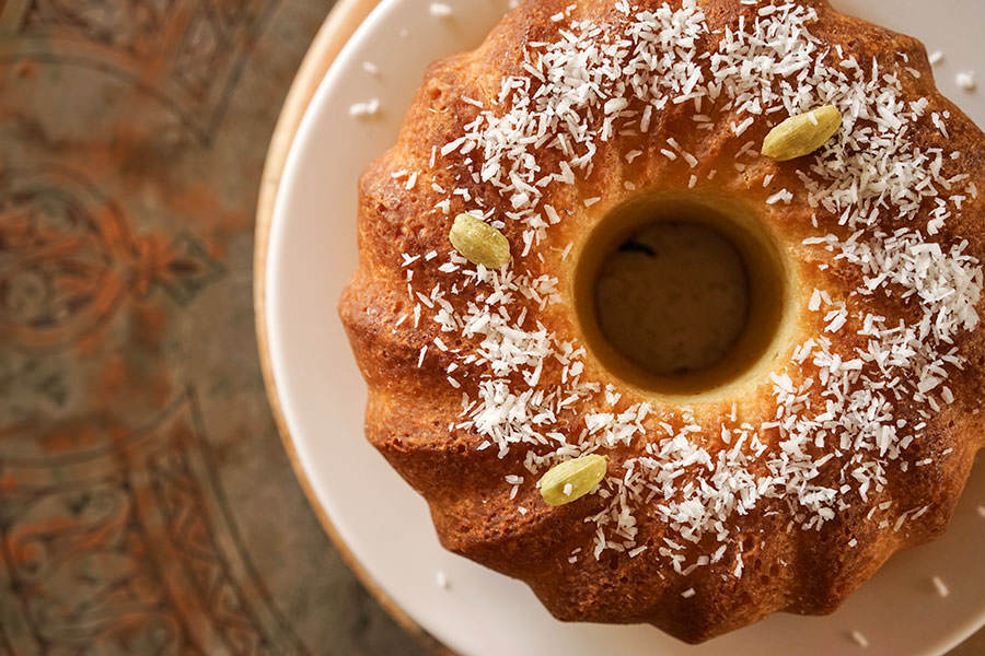 Coconut Cake With Cardamom Recipe Spice Trekkers