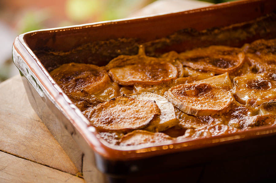 Five Spices Sweet Potato Gratin