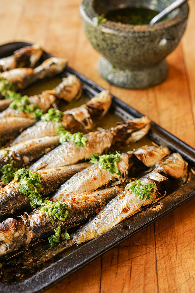 Grilled Peri Peri Sardines