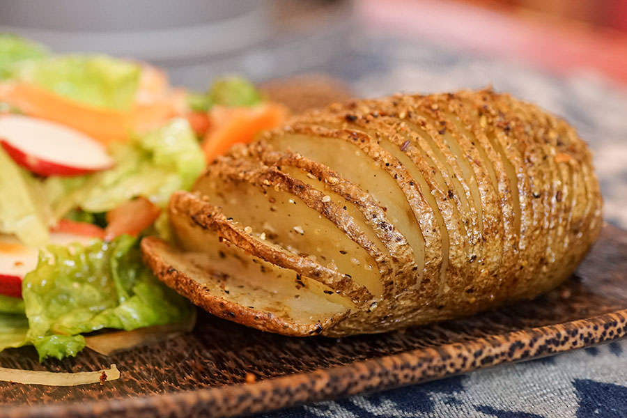 Hasselback Potatoes With Montreal Spice Rub