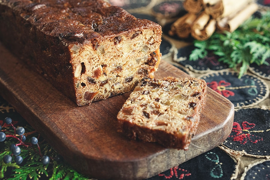 Honey And Fruit Christmas Cake