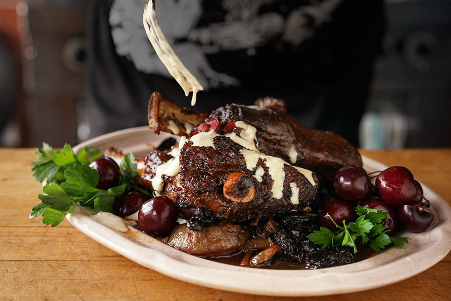 Lamb Braised With Cherries