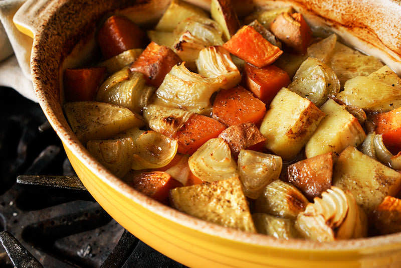 Sweet Potatoes Braised in Duck Fat