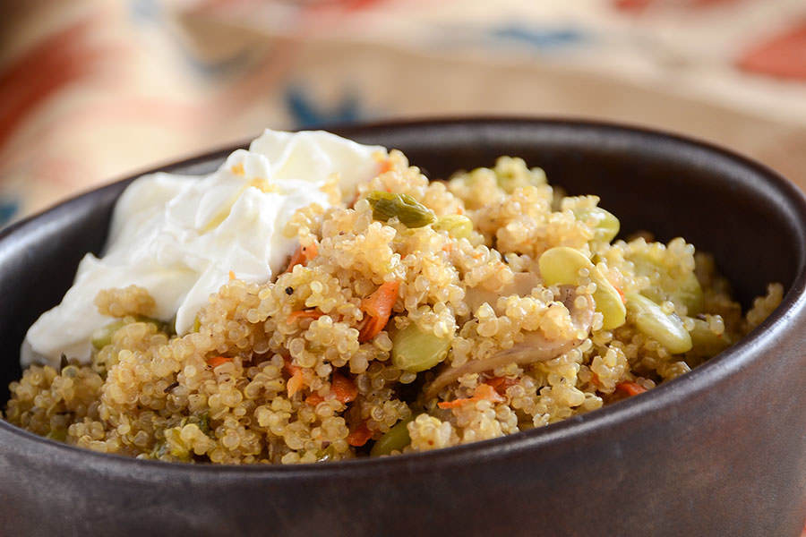 Quinoa and Lima Bean Pilaf