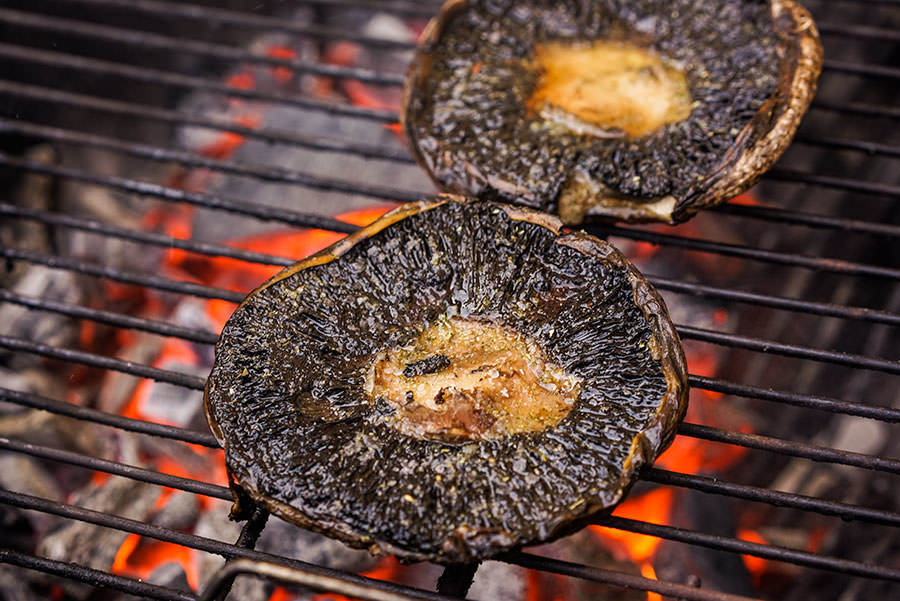 Portobello grilled with classic rub