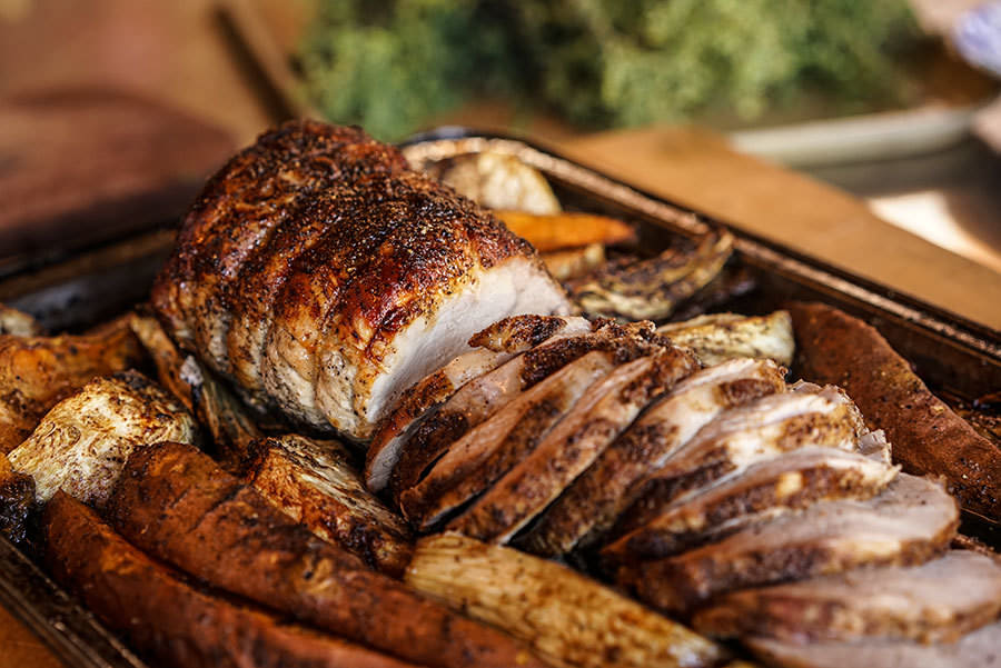 Pumpkin Spice Roasted Pork with Fall Vegetables