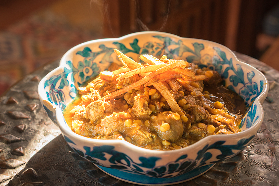 Persian stew with dried lime