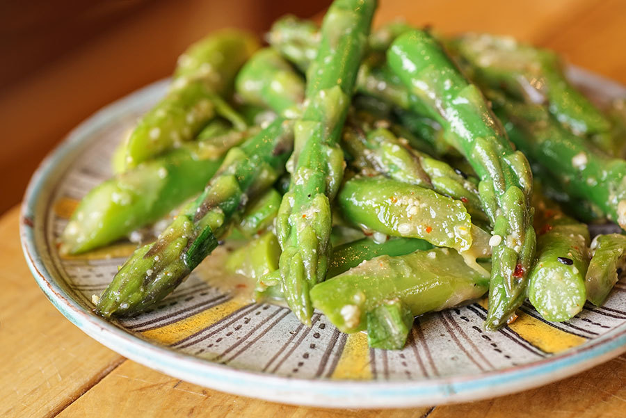 Asparagus Salad with Miso and Maple