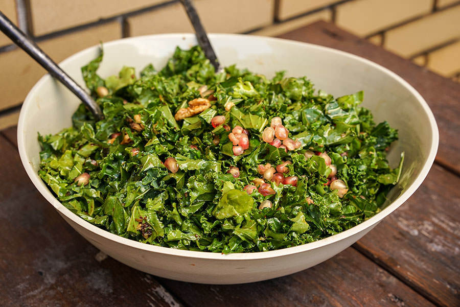 Kale Nut & Pomegranate Salad