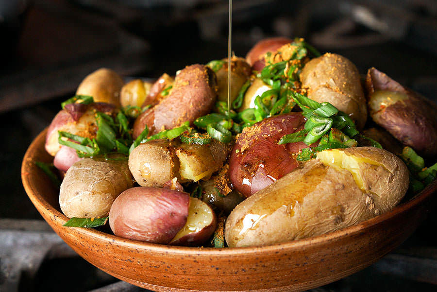 Smashed Potatoes with Ras-el-hanout