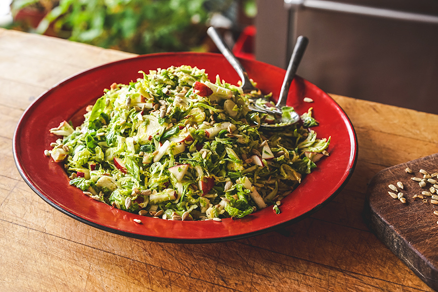 Brussel Sprouts and apple Salad