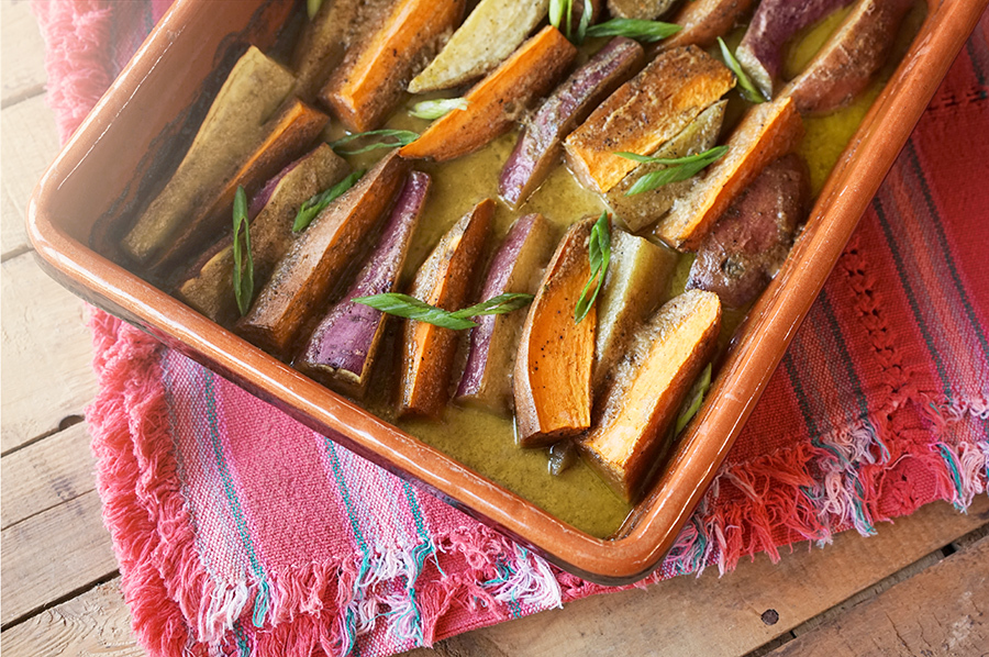 Sweet Potato Coconut Milk Gratin