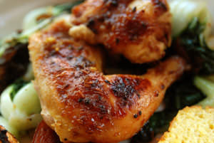 Tamarind Chutney-Roasted Cornish Hen