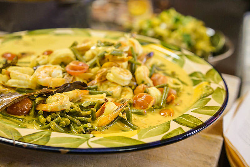 Gulai Kacang Udang - Long bean and shrimp curry