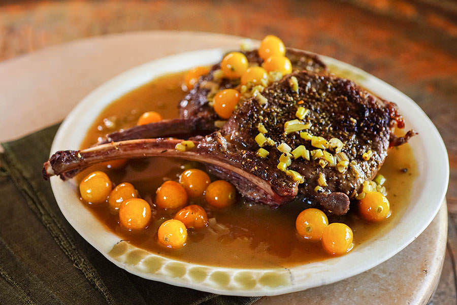 Deer Chops with Small Seasonal Fruit