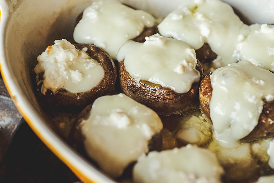 Stuffed Georgian Cheese Mushrooms