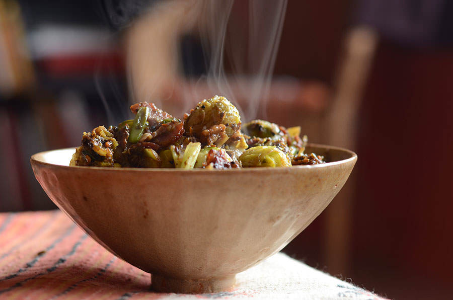 Brussels Sprouts with Bacon and Balsamic Vinegar