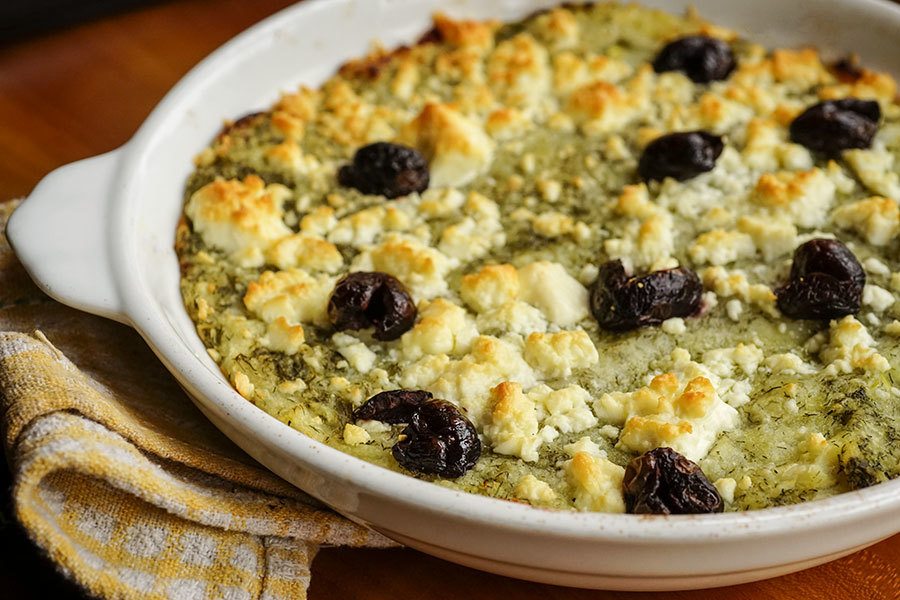 Potato Gratin with Dill and Feta