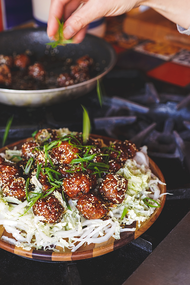 Maple Glazed Pork Meatballs