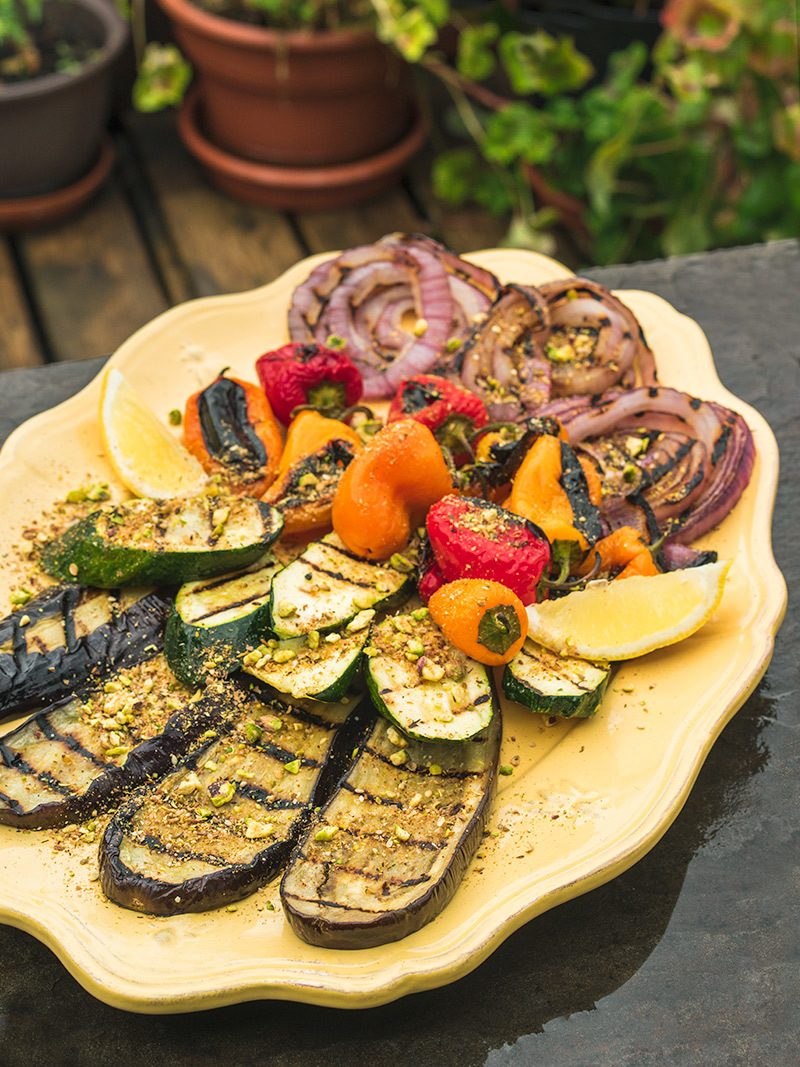 Dukkha Pistachio Grilled Vegetables