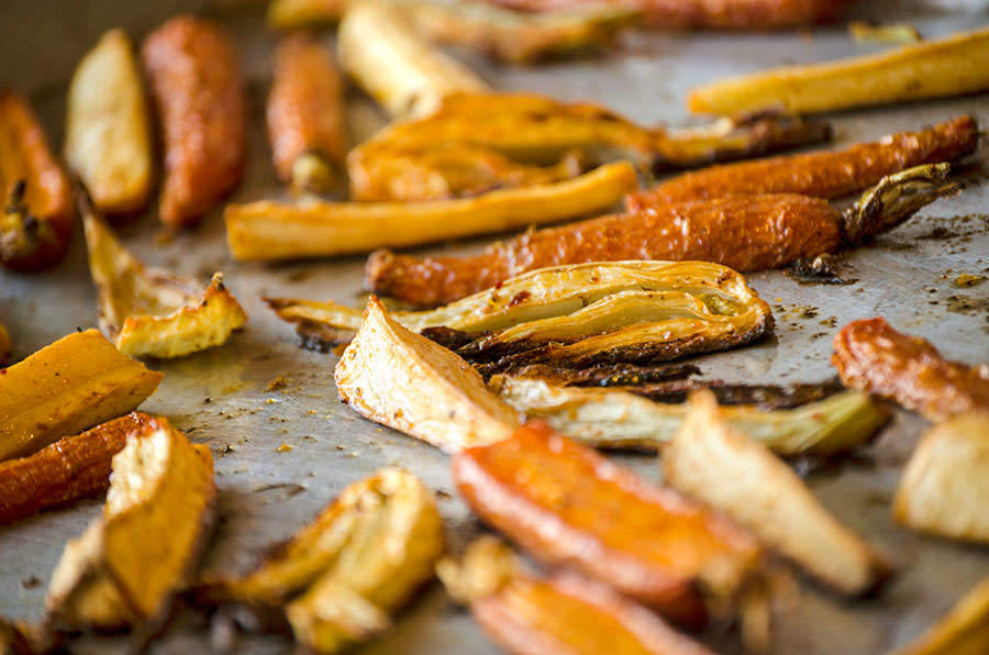 Sylviane's blackened vegetables