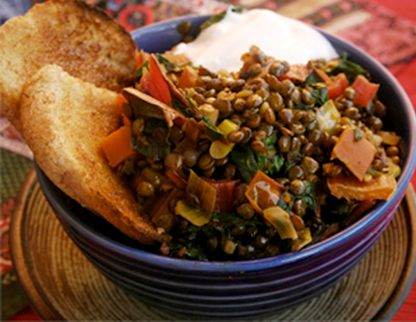 Swiss Chard and Lentil Mijoté