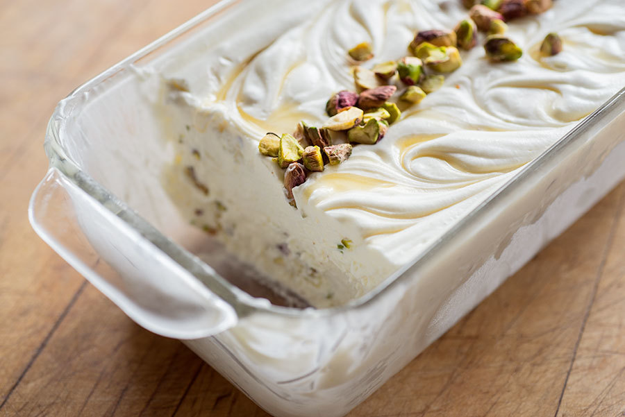 Honey, Mastic and Pistachio Ice Cream (No-Churn)