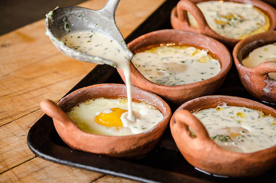 Baked Eggs with Fines herbs