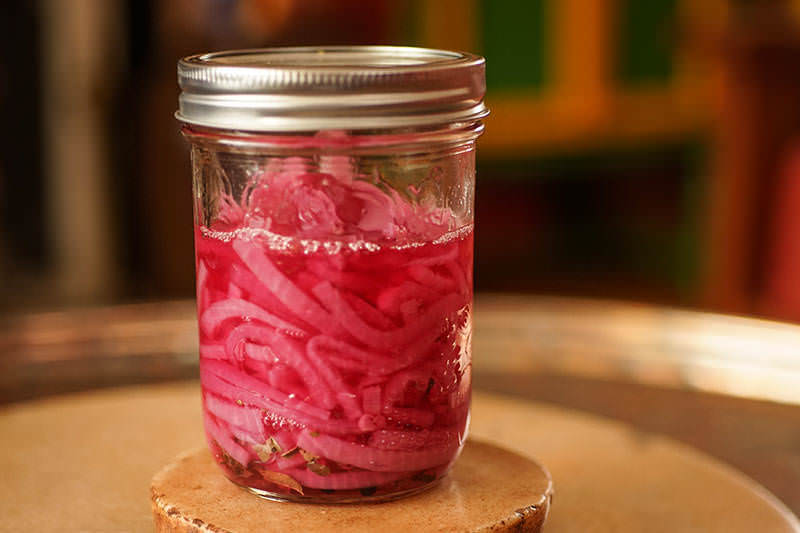 Pickled red onions