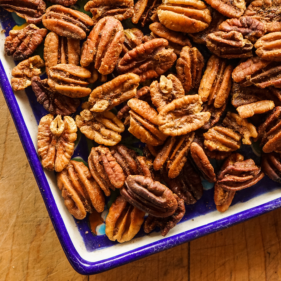 Spicy Roasted Pecans