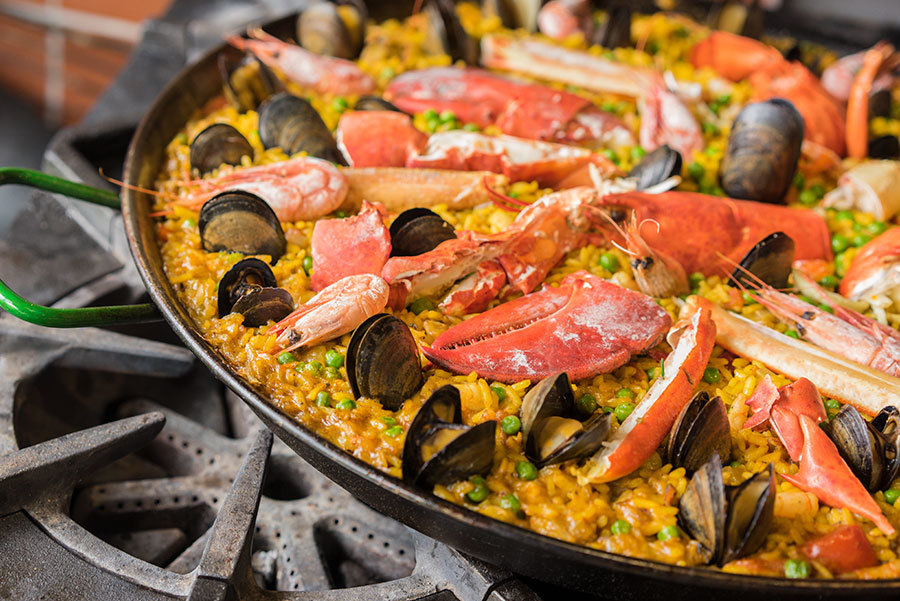 Quebec seafood paella