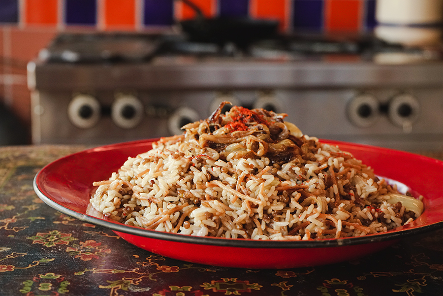 Vermicelli and lentil rice