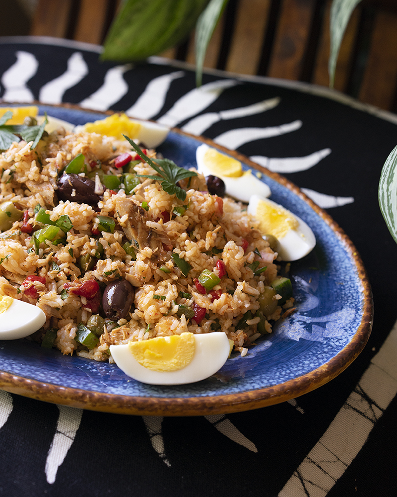 Tunisian rice and tuna salad