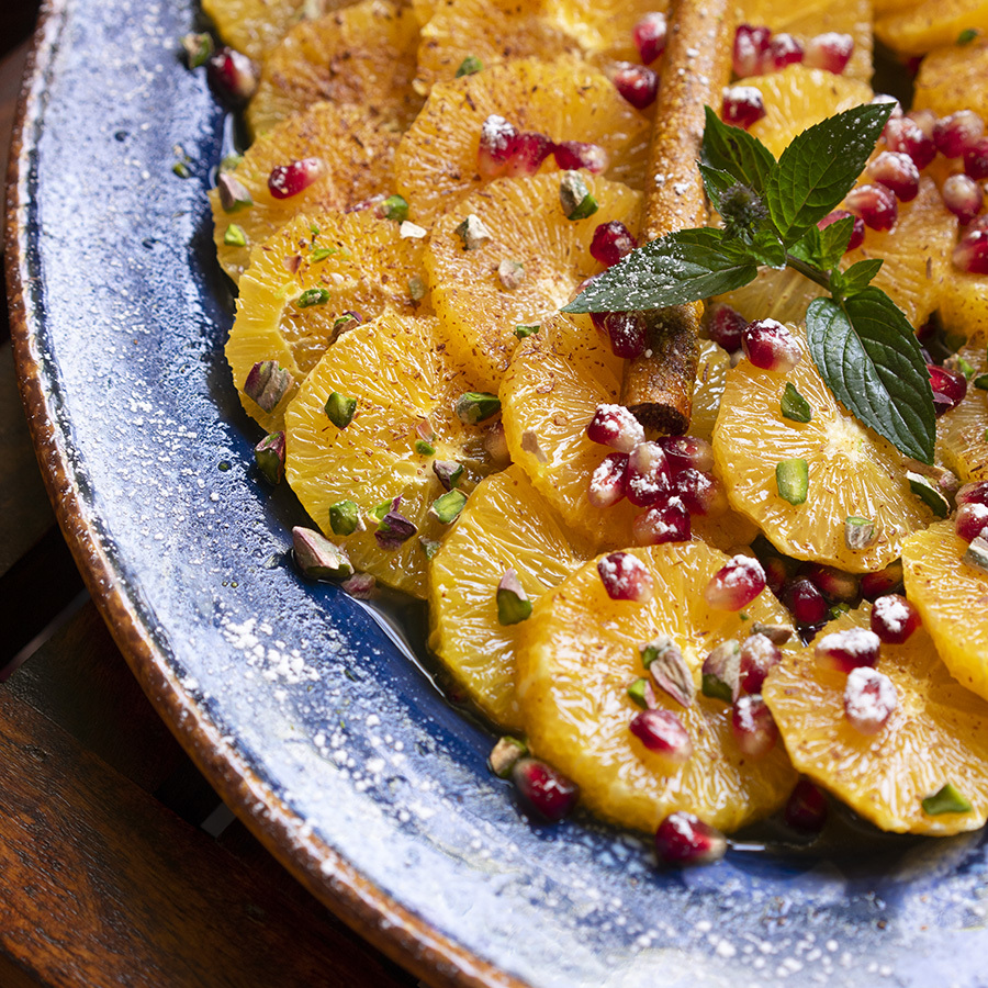 Honey and cinnamon orange salad