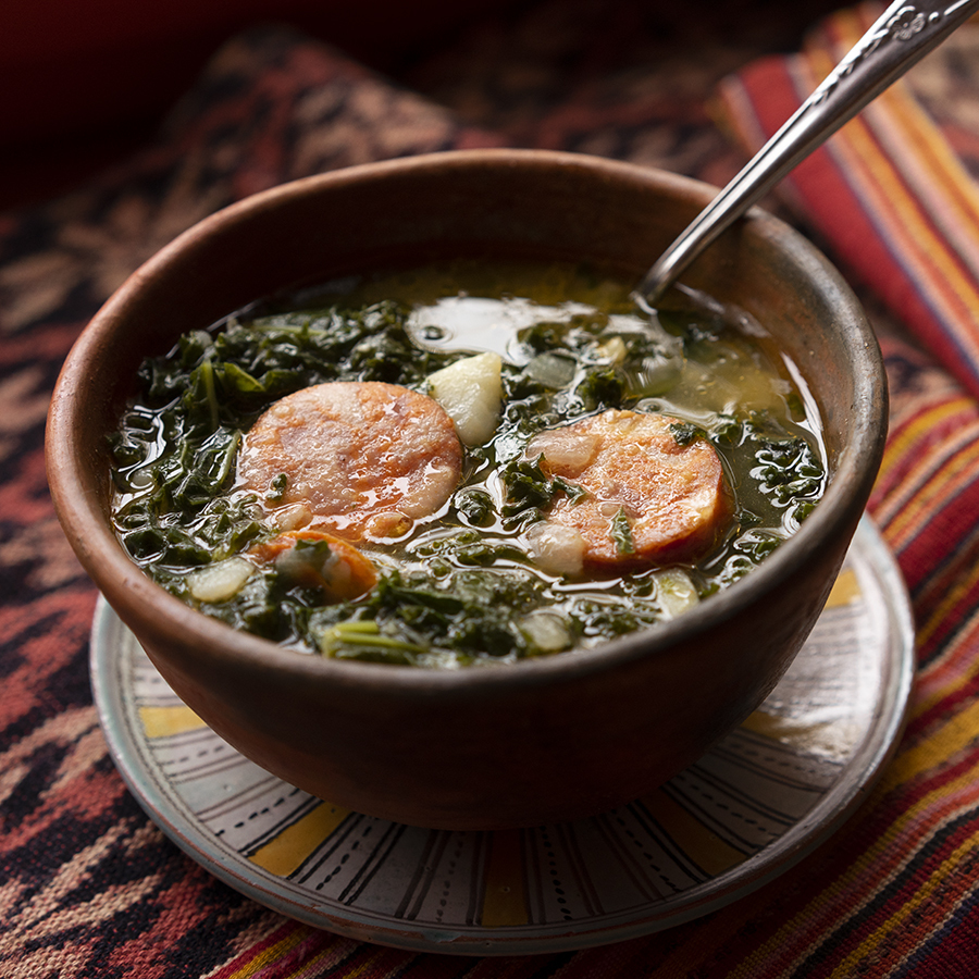 Kale and Portuguese Chouriço soup