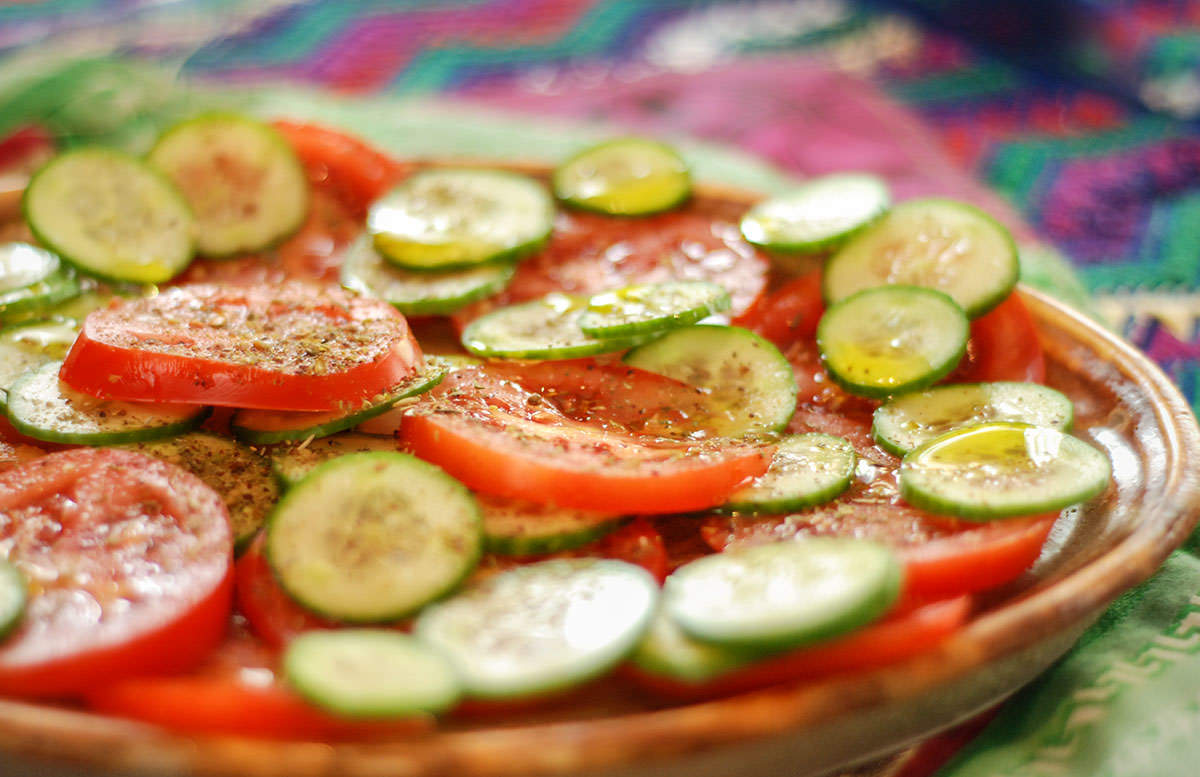 Zaatar, Cucumber and Tomato Salad